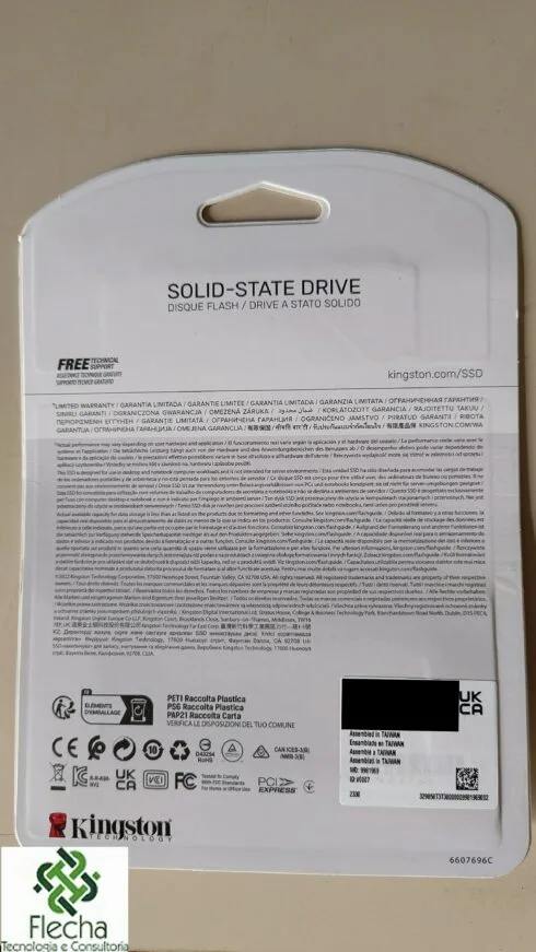 SSD Kingston SNV3S/1000GB NV3 NVMe M2 PCIe4 - Imagem 3