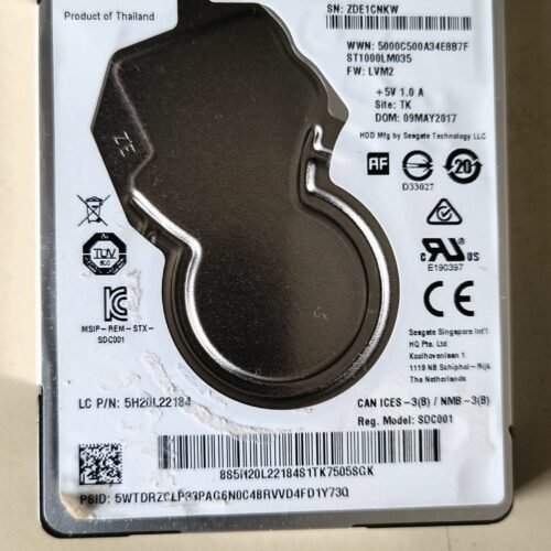 <b>VENDIDO</B> HD 2,5 polegadas Seagate de 1TB modelo ST1000LM035