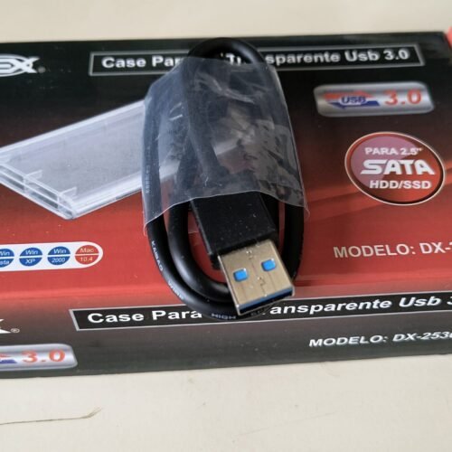 Case para HD ou SSD DX-2530T USB 3.0 transparente