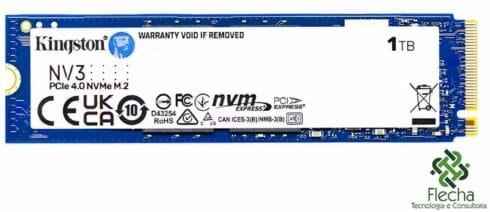 SSD Kingston SNV3S/1000GB NV3 NVMe M2 PCIe4 - Imagem 2